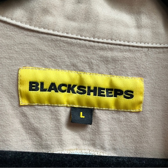 Blacksheeps Embroidered Flower Patch Beige Jacket Sz L - Picture 4 of 9